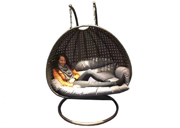 Spa Tub Accessories 2 Person Heavy Duty Rattan Hammock Hanging Wicker Porch Swing Chair For Spa Side