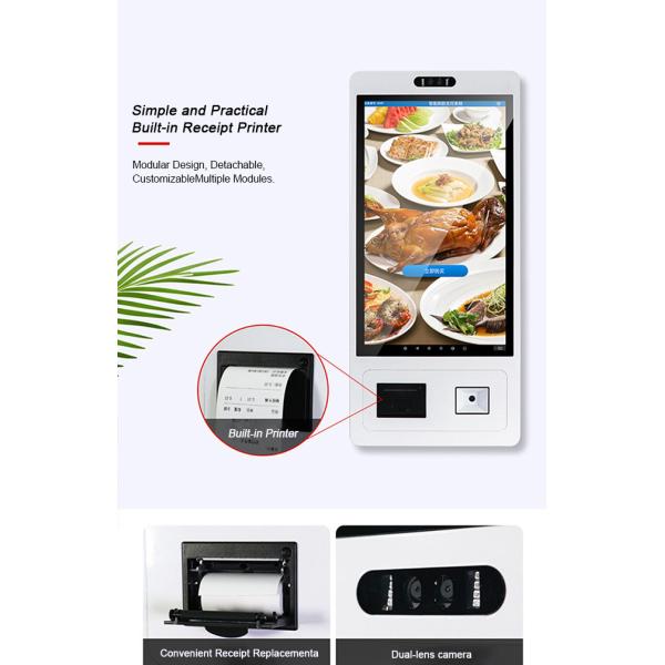 32'' Self Order Kiosk Fast Food 1920*1080 Kiosk Ordering For Restaurants