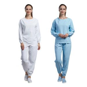 China Hospital Surgical Anti Static Garments Used Long Sleeve White Cotton Gown on sale