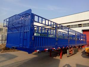 Quality Stainless Steel 3 Axle Cargo Trailer / Skeleton Semi Trailer For Construction Site for sale