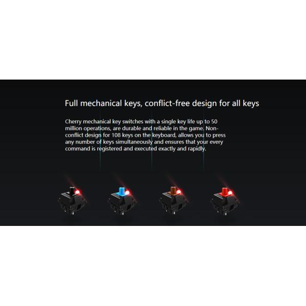 Black Color Professional Gaming Keyboard Adjustable Breathing Backlit For Desktop