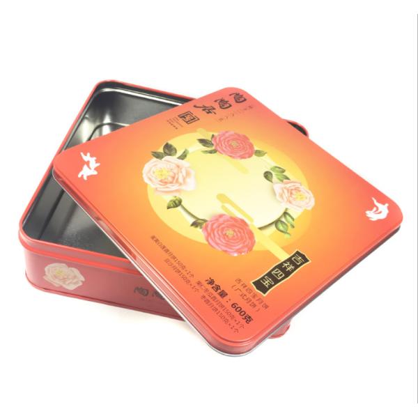 CMYK 4C Biscuit Tin Box 0.25mm Large Rectangular Tin Containers