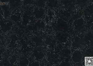 Quality Artificial Marble Black Quartz Stone Man Made Black Marble Stone 6.5 Mohz Wall Tile for sale