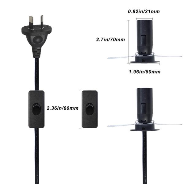 Buy SAA Power Cord With 303 on off Switch and E14 E12 Socket for Salt Lamp at wholesale prices