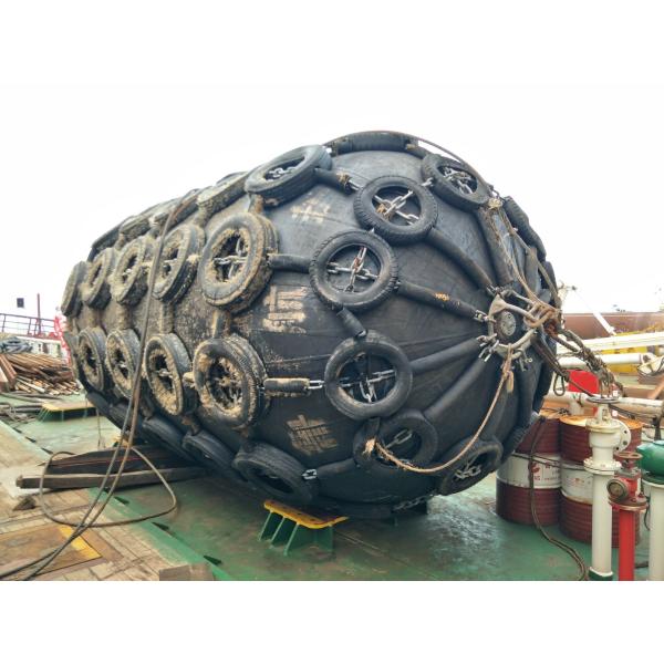 ISO17357 Execution Standard Pneumatic Marine Fender Customized Design Chain Tyre Net For Vessel Protection