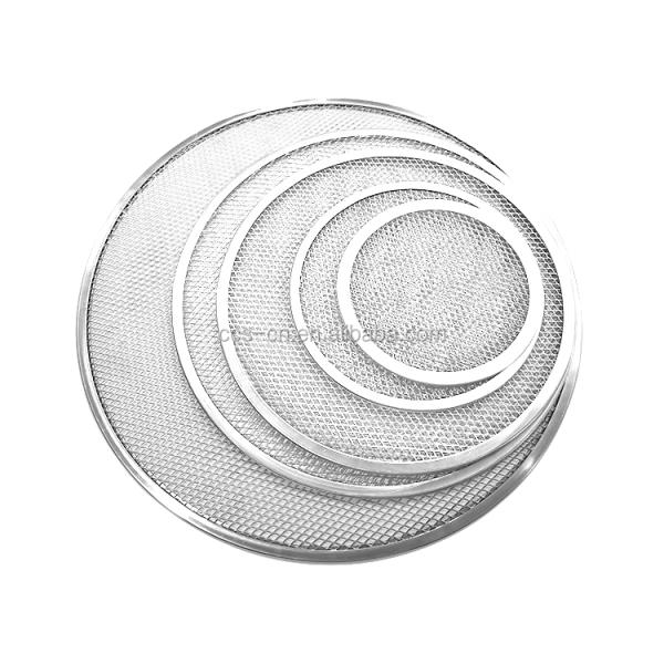commercial 11 inch round mesh pizza tray perforated pizza pan aluminum pizza screen
