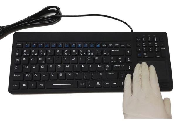 Buy 100 % Waterproof Keyboard With Touchpad , Man Machine Wireless Silicone Keyboard at wholesale prices