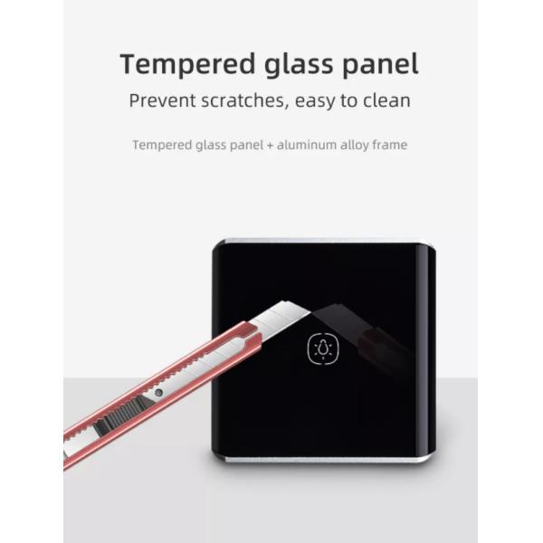 Curved Panel Tuya Smart Switch Wireless Light Switch With Google Assistant Built In