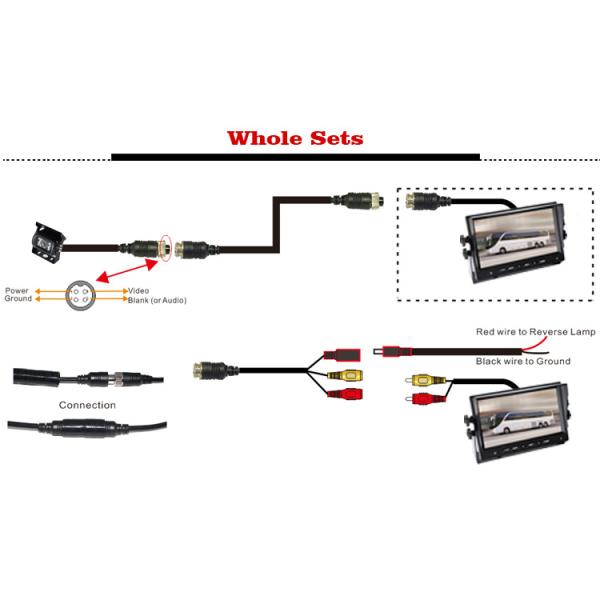 Waterproof Truck Rear View Camera , Security Heavy Duty Reverse Camera