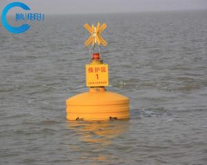 Quality Green Red Yellow Water Navigation Buoys Ocean With Solar Signal Light for sale