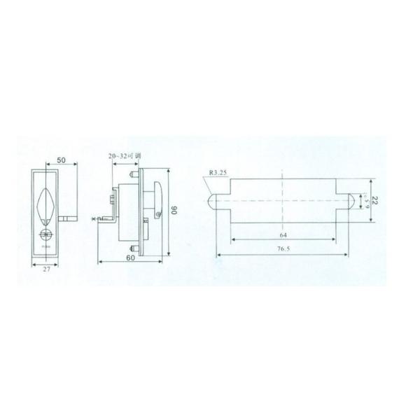 MS505 switchboard cabinet electrical panel door lock small key lock, keyless Cabinet lock