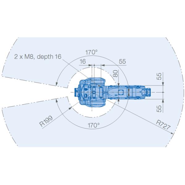 Industrial robot arm YASKAWA GP8 ACC for pick and place in corrosive Environments 8kg Payload 727mm Arm robots
