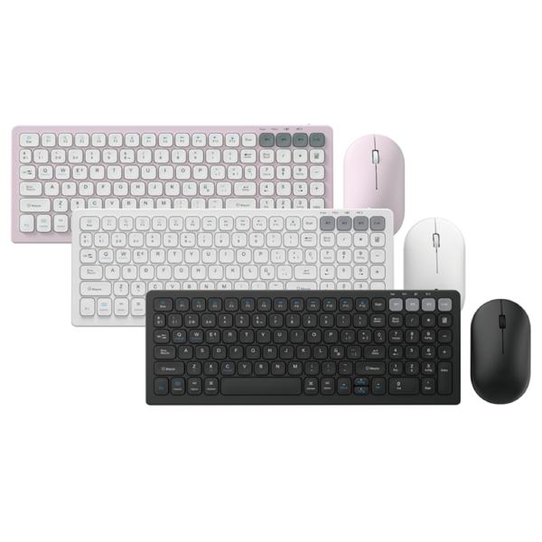 Scissor-foot Keyboard And Ergonomic Mouse Both With 500mAh Battery Bluetooth 3.0/2.4G Wireless Connectivity 1200 DPI