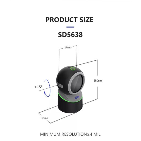A SD5637 High Quality Desktop 2d Omnidiredtional Qr Barcode Reader
