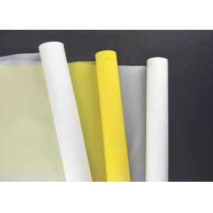 High Elasticity White Plain Weave Screen 100 % Polyester Screen Printing 200