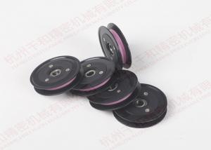 China Pink color Roller plastic cable pulley with high speed  bearing , 95% AL2O3 materials on sale