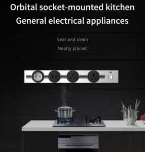 Quality Surface Embedded Power Track Socket Removable Modular Aluminum Wireless Outlet for sale