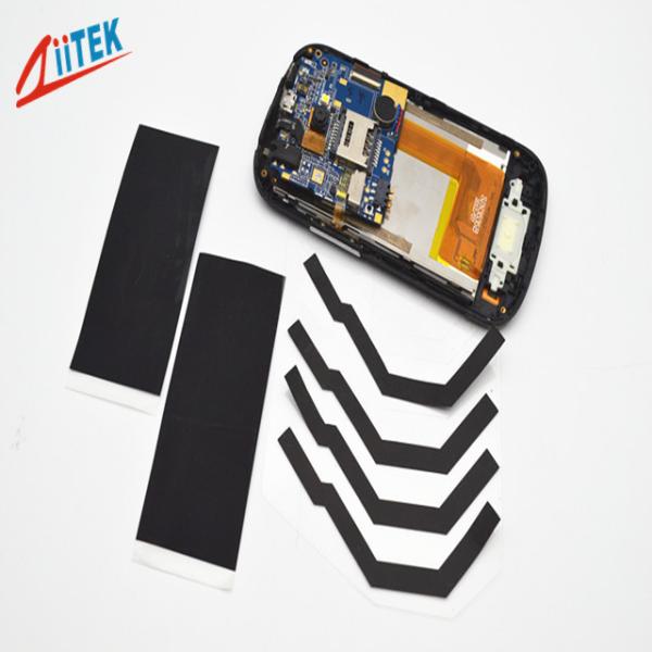 Customized 2.5W High Temperature Thermal Graphite Pad With Adhesive For Heat Sinks
