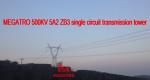 megatro 500KV 5A2 ZB3 single circuit transmission line lattice steel tower
