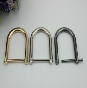 Custom made big zinc alloy 28 mm removable metal D ring buckle with polishing