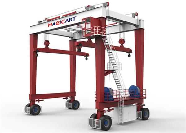 Buy Customized Adjustable RTG Mobile Gantry Cranes 10t-1200t Rail Mounted at wholesale prices