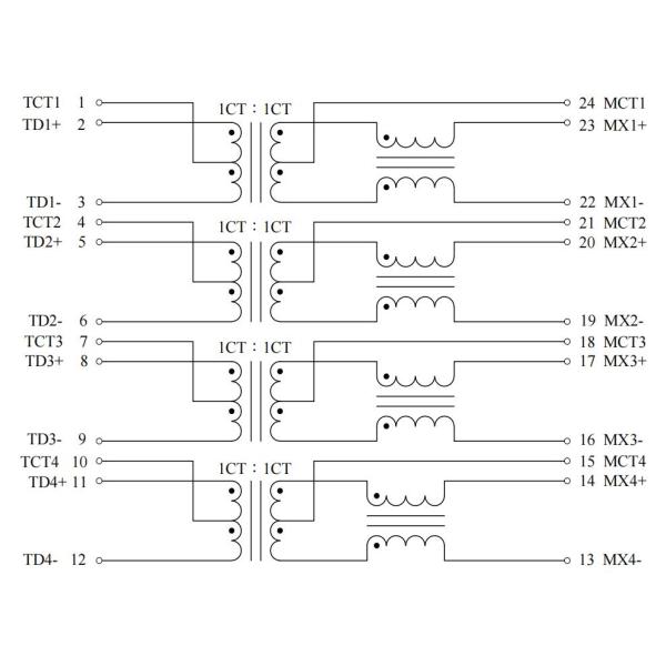 L22T005-0 1G Base - T Transformer Modules UDE Single Port SMD LAN Filter