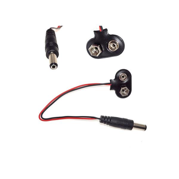 T Type 9V Battery Power Connector With DC 2.1mm Plug