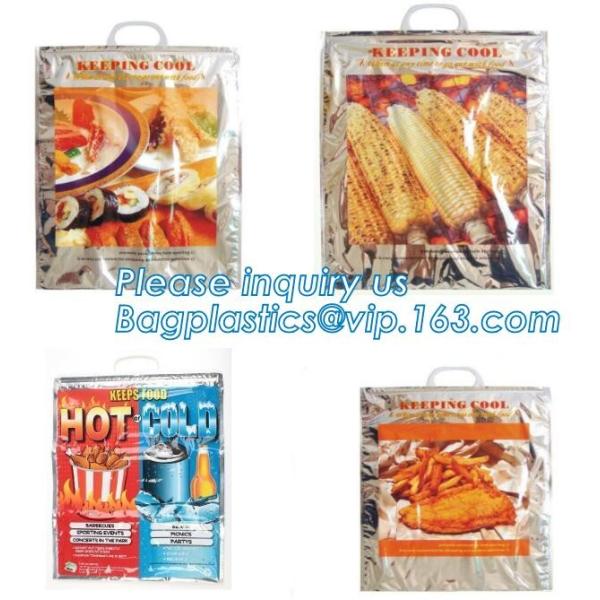 reflective Thermal Plastic handle portable aluminum epe foam Insulation bag cool bag,aluminum film lunch Thermal food pi