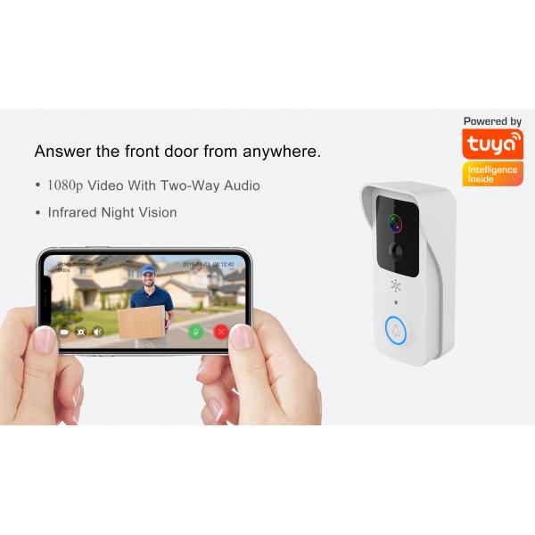 FCC Approved IP54 WIFI Video Doorbells 128G H 265 Tuya Smart Doorbell