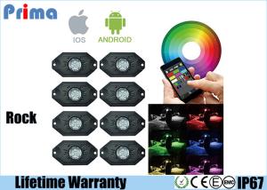 8Pods Multi Color RGB LED Rock Lights With Bluetooth Controller IP67 Waterproof