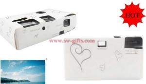 China Single Use Disposable Wedding Bridal Camera 36 photos Silver Funny Heart With Flash and Table Card on sale