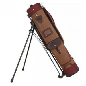 China Vintage Canvas Outdoor Sports Bag Carry Golf Bag With Plastic Stand on sale