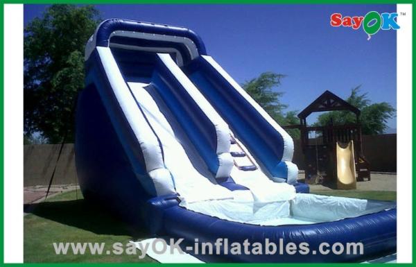 Buy Huge Inflatable Water Slides Custom PVC Tarpaulin Mini Bouncer / Bouncer Inflatable Slip And Slide  For Water Fun at wholesale prices