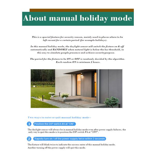 Input On And Off 120-277VAC IP20 Daylight Sensor Switch 0.5W
