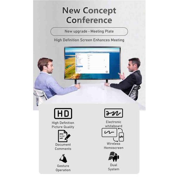 CE 98 Inch Smart Board 8 Array Mic 98" Interactive Panel For Classroom