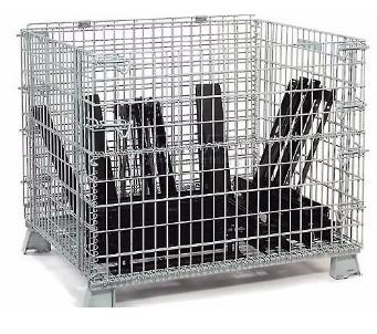 Buy Secure Storage Pallet Stackable Wire Mesh Container at wholesale prices