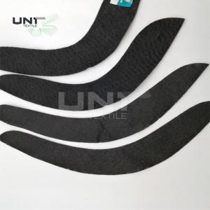 China Needle Punch Felt Fabric Sewing Sleeve Heads For Ladies Wear Black Color on sale
