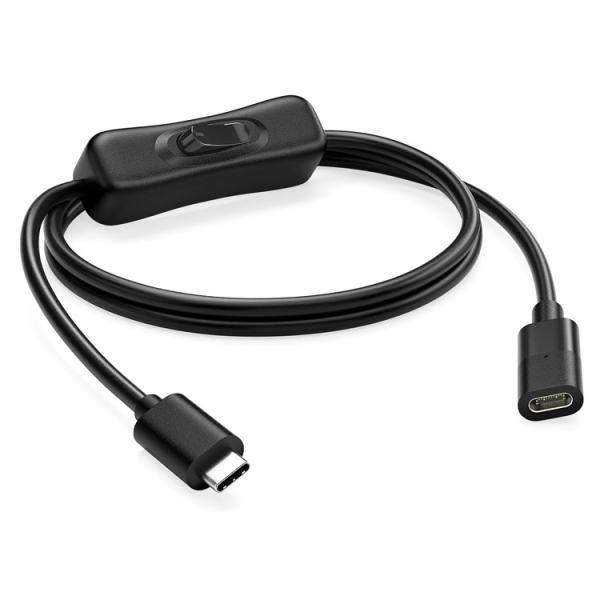 Buy Male to Female USB Type C to C Switch on off Data Charging Extension Cable for Raspberry Pi LED Lamp Phone at wholesale prices