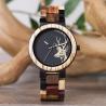 Custom You Own Logo Fashion Watch WOMEN Wood Watch with Red Sandal Wood Watch Special Design for sale