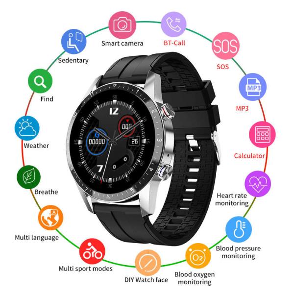 Large Memory Bluetooth IOT Devices Smart Watch Built In MP3 Iphone Compatible