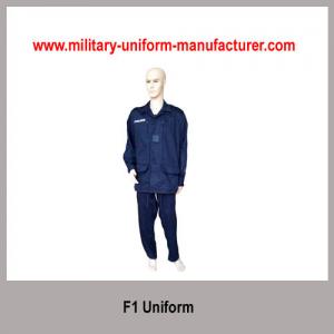 China Army Navy Blue Color Satin French Style F1 Military Uniform for Police Wear on sale