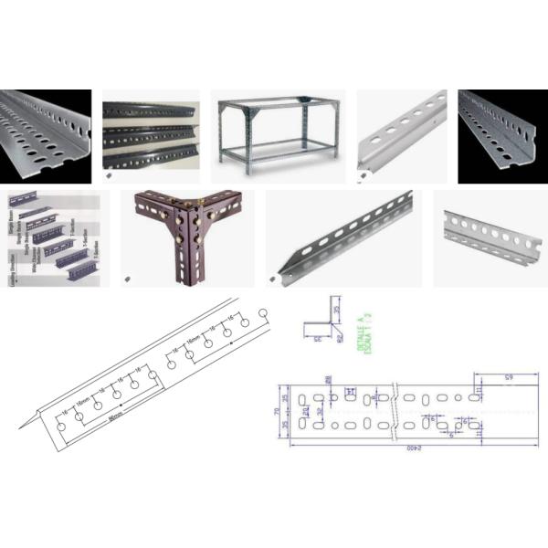 Rotary Punching Slotted Angle Rolling Forming Machine 14 Roller Station