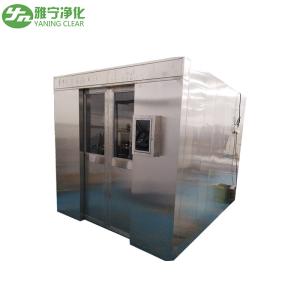 Quality Automatic Control Air Shower Pass Gate with Facial Fingerprint Reader for class 10000 clean room for sale