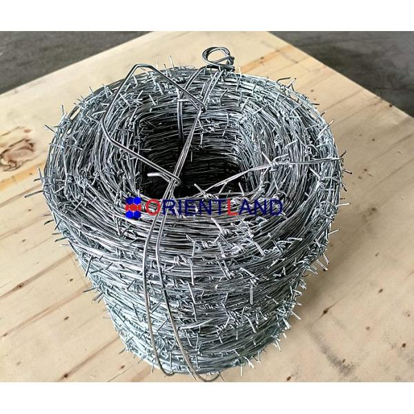 Security Hot Dipped Galvanized Barbed Wire 2.5mm For Mesh Fencing