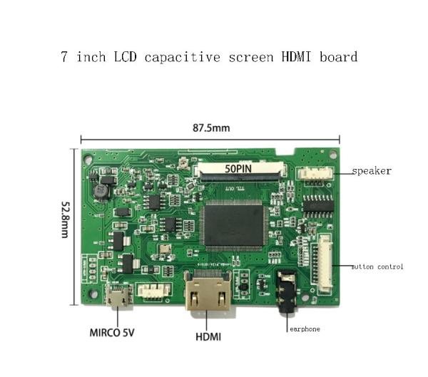 Buy IPS Capacitive LCD Display Modules 7 Inch With HDMI Driver Board at wholesale prices