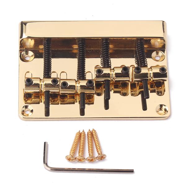 Buy Chrome Zinc Alloy L Shape 4 String Electric Guitar Bridge With Wrench at wholesale prices