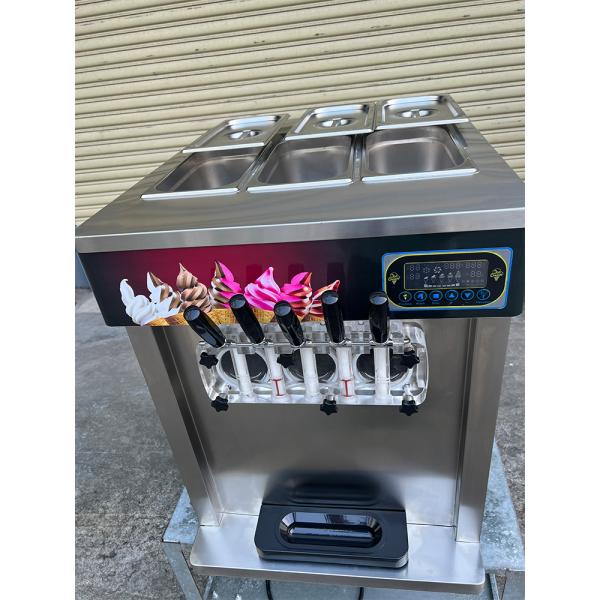 21L Capacity Soft Serve Ice Cream Machine 5 Flavors Automatic Yogurt Icecream Maker with English Operating Language