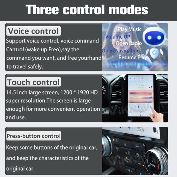 Android Auto Head Unit For Ford Raptor F150 F250 / F350 / F450 2015-2020 Touch Screen 14.5 Inch GPS Navigation Carplay