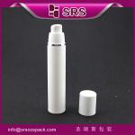 Shangyu SRS lotion plastic airless bottles ,15ml 30ml 50ml luxury white airless