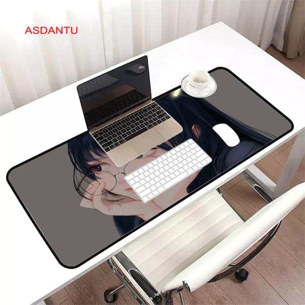 800x300x3mm Art Sexy Girl Pattern Gaming Mouse Pad with Edge Locking and CE Approved